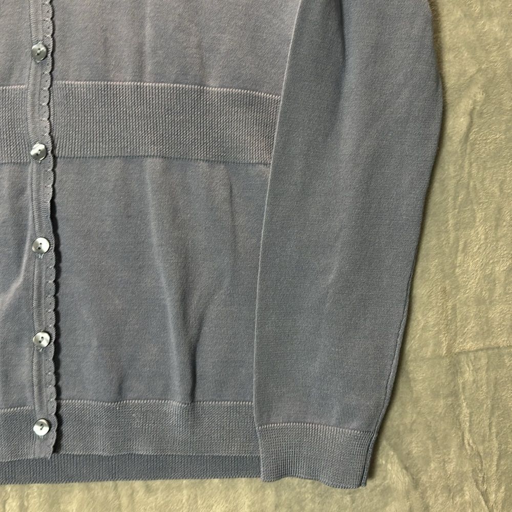 Pendleton Blue Button Front Cardigan Sweater Scal… - image 4